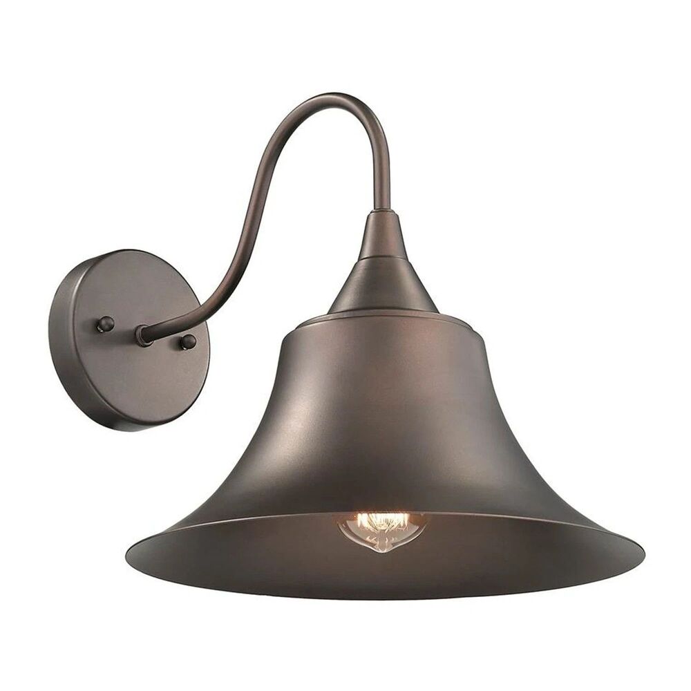 CHLOE Lighting Ironclad Industrial 1-Light Rubbed Bronze Wall Sconce 11.5"